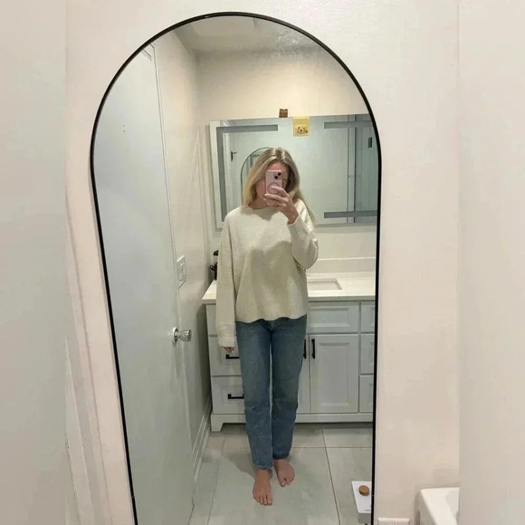 Mango  Oversized Crew Neck Sweater in Cream NWT - Picture 12 of 12